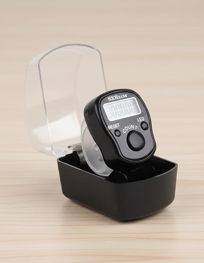 Zyphen Digital Tasbeeh Finger Ring Counter with LED Display for Zikr, Jaap & Namaz