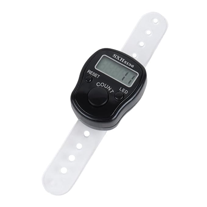 Zyphen Digital Tasbeeh Finger Ring Counter with LED Display for Zikr, Jaap & Namaz