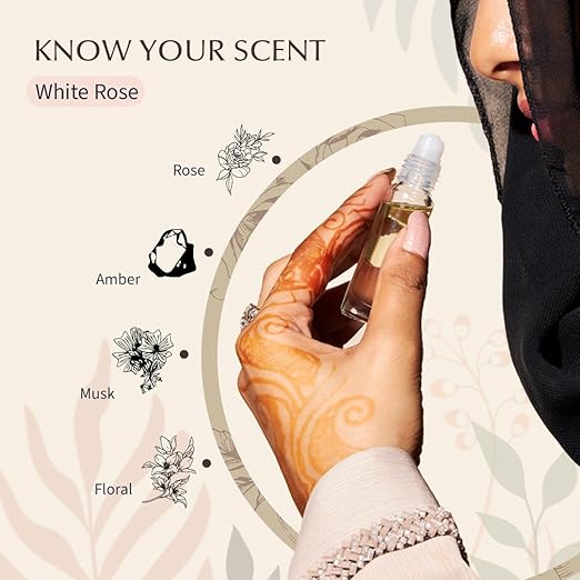 Rose Attar (Gulab Attar) Non-Alcoholic | Long-Lasting Floral Islamic Perfume for Men & Women